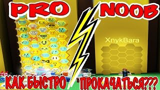 PRO vs NOOB | КАК БЫСТРО ПРОКАЧАТЬСЯ С НУЛЯ В Bee Swarm Simulator ROBLOX