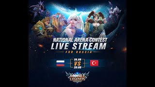 RUSSIA - TURKEY  LIVE ПРЯМАЯ ТРАНСЛЯЦИЯ Международной Арены. 26/08/2018 Mobile Legends Bang Bang