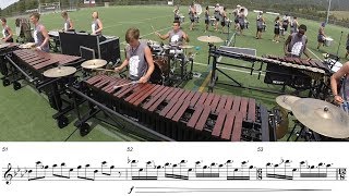 2017 Blue Knights Front Ensemble - LEARN THE MUSIC to "Concerto for Percussion and Orchestra"