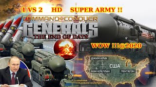 #c&c #RTS #TEOD Russia VS 2 USA Generals The End Of Days SUPER !!???????