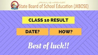 JKBOSE 10th Results 2018 | JKBOSE Class 10th Results 2018 On This Date