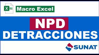 Macro Excel NPD - Pago masivo detracciones 2019 | Banco de la Nación