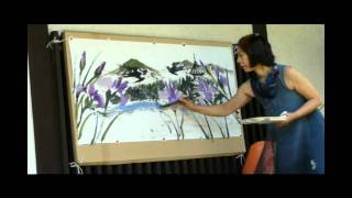 水墨画（sumi-e）実演動画-友朋水墨画展【わざおぎ-1】