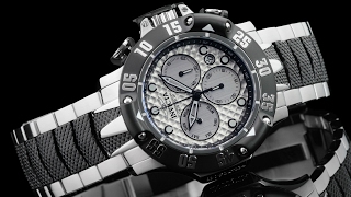 Invicta 23804 50mm Subaqua Poseidon Stainless & Black Swiss Quartz Chronograph Bracelet Watch