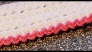 Учимся вязать крючком. Обвязка края.1.