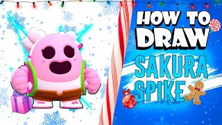 Как Нарисовать Сакуру Спайка|How to Draw Sakura Spike|Бравл Старс|Brawl Stars