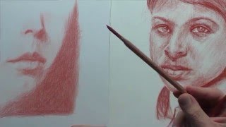 Partie1 - Sanguine grasse - comparaison sanguine grasse et sèche - portraitfacile.com