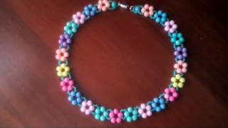 Колье из бисера и бусин "Летнее настроение". Мастер-класс. Necklace from beads. Master class