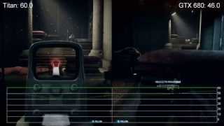 Тест GeForce GTX Titan vs GeForce GTX 680 в игре Battlefield 3