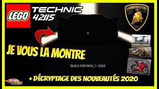 Voici la Lamborghini 42115 LEGO Technic et les Nouveautés 2020 Super Héros et Compagnie