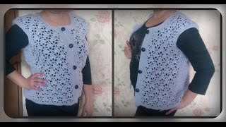 ажурный жилет крючком