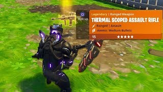 Fortnite "THERMAL SCOPED Assualt Rifle" GAMEPLAY! - NEW LEGENDARY WEAPON in Fortnite Battle Royale!
