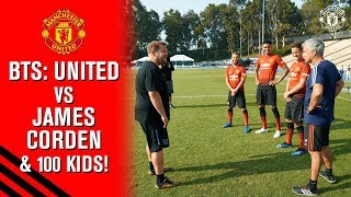Behind The Scenes | Manchester United vs. James Corden & 100 Kids! | The Late Late Show | BTS