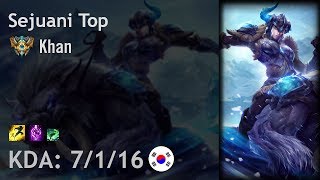 Sejuani Top vs Karthus - Khan - KR Challenger Patch 7.10