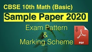 CBSE Class 10 Math Basic Sample Question Paper 2020 | Know The Exam Pattern & Marking Scheme