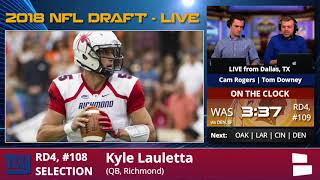 New York Giants Select QB Kyle Lauletta From Richmond With Pick #108 In 4th Round Of 2018 NFL Draft