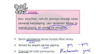 Merkezi Sınav: Türkçe Dersi Konu Anlatımı - Fiilimsiler 8.Sınıf 1