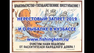 Нерестовый запрет 2019 и о Правилах рыбалки в Кузбассе
