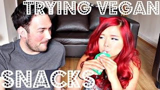 TRYING VEGAN SNACKS | VEGAN CUTS TASTE TEST ♥ Cheap Lazy Vegan
