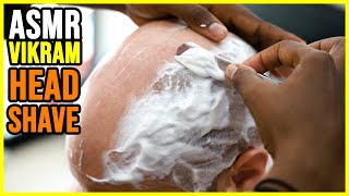 HEAD SHAVE by VIKRAM | ASMR Barber [NO TALKING]