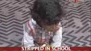 Seven-year-old stripped in class