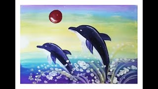 Как нарисовать дельфина. Видео урок рисования для детей 4-8 лет