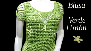 Blusa Verde Limon Crochet