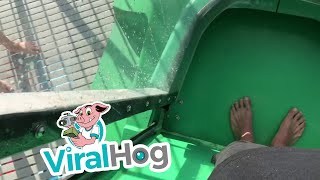 Green Thunder Cruise Ship Waterslide || ViralHog