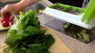 Салат витаминный. Нарезка на овощерезке Найсер Дайсер плюс (Nicer Dicer Plus).
