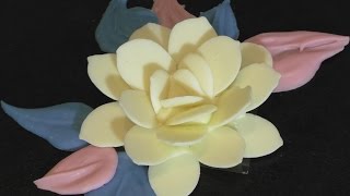 ЦВЕТОК из шоколада.  Шоколадное украшение для торта. Flower of chocolate.