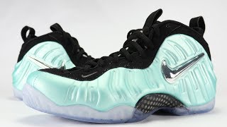 NIKE AIR FOAMPOSITE PRO ISLAND GREEN REVIEW + ON FEET + ELECTRIC BLUE COMPARISON