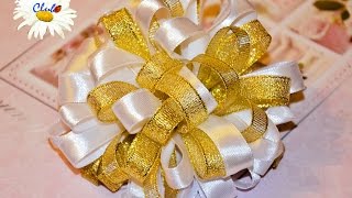 БАНТ из тонких ленточек / РЕЗИНКА для ВОЛОС из лент СВОИМИ РУКАМИ