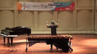 曾楷宇107學年度全國學生音樂比賽 全區決賽 木琴獨奏 高中職B組 特優 第一名