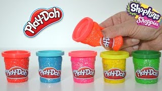 Play-Doh Massinha De Modelar fazendo Latinha com Surpresas Shopkins!!! Em Portugues