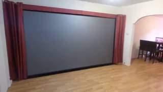 MY NEW PROJECTION SCREEN 150" 16:9 CRYSTAL EDGE PLATINUM 4K CINEMA PART 1