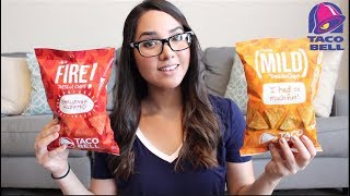 Taco Bell's New Tortilla Chips Mild & Fire -Taste Test