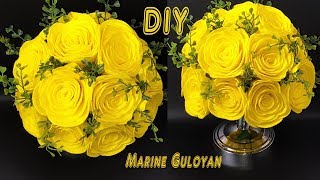 Розы из кухонных вискозных салфеток  декоративный букет декор для дома #Marine_DIY_Guloyan