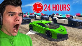 Playing GTA 5 For 24 Hours Without BREAKING LAWS!