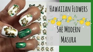 Hawaiian Flowers - She Modern Foil Water Decals