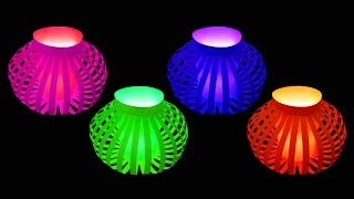 How to Make Fancy Paper Lantern Ball (Diwali and Christmas Crafts) : HD