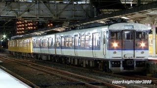 JR西日本 115系混色4連(広島色T-11編成+濃黄色T-13編成) 3393M 岩国駅 2013.7