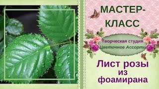 Листья ✿розы✿ из фоамирана. Пошаговый мастер-класс, как сделать листья ✿розы✿ из фоамирана