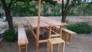 Ahşap Bahçe Masası Yapımı
