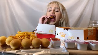 MCDONALDS MUKBANG 먹방 SPICY CHICKEN NUGGETS AND BIG MAC & CORNDOGS