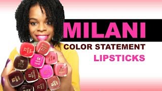 Swatch and Review of Milani Color Statement Lipsticks | PuckerUpBabe