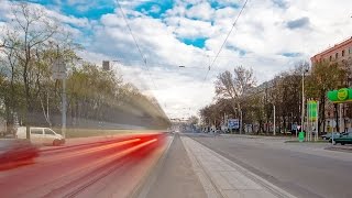 Строительство трамвайных путей Timelapse