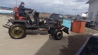 Самодельный трактор с двигателем от ИЖ Ода