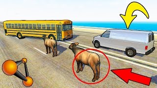 ЧТО БУДЕТ ЕСЛИ ЖИВОТНОЕ СТАНЕТ ПОМЕХОЙ НА ДОРОГЕ !? - Beamng.drive