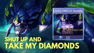 LUCKY HELCURT BUNDLE 10 DIAMOND EVOLVED PREDATOR SKIN | Mobile Legends