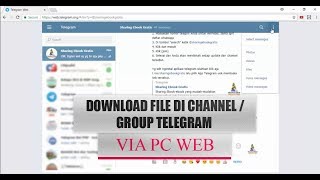 Cara Download File di Channel atau Group Telegram Via PC Web